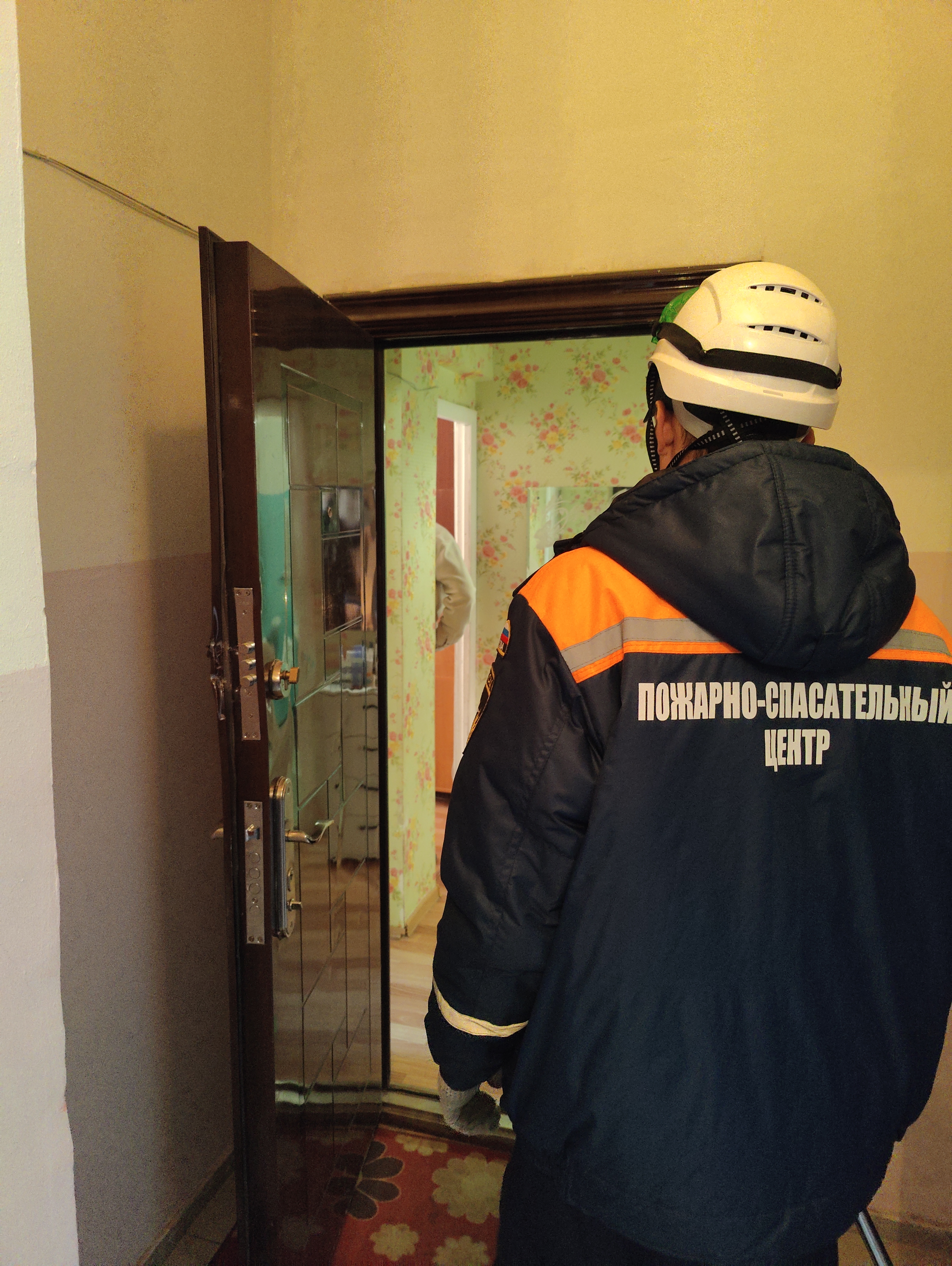 Спасатели вскрыли входную дверь квартиры и обеспечили доступ врачей к больной женщине.