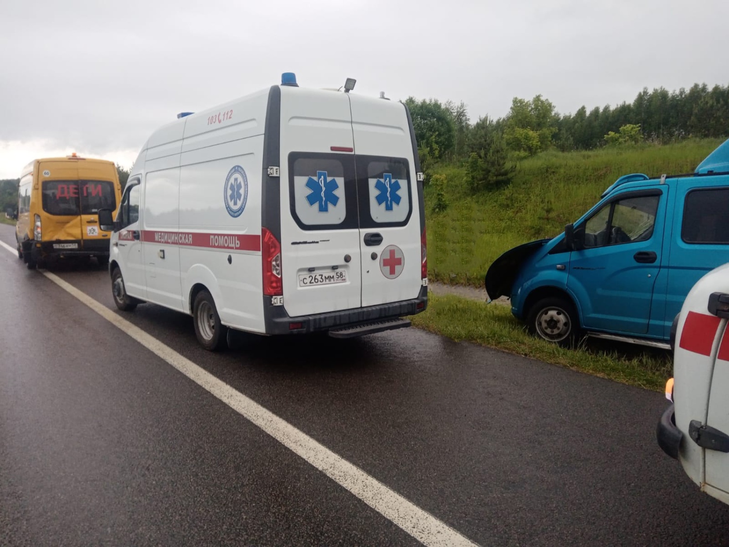 Пожарные ликвидировали последствия ДТП на трассе М5