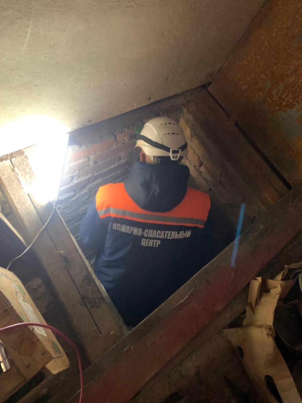 Спасатели извлекли женщину из погреба