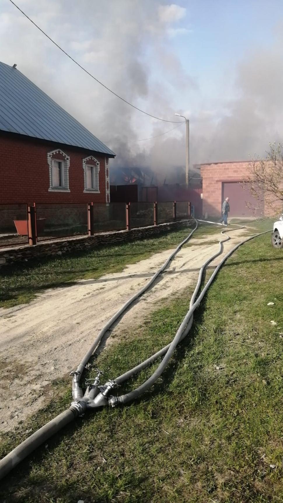 Пожарные ликвидировали возгорание в Городище