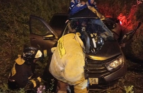 Пожарные ликвидировали последствия ДТП на трассе М5