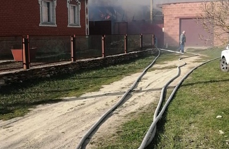 Пожарные ликвидировали возгорание в Городище