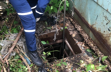 Спасатели извлекли собаку из ямы Спасатели извлекли собаку из ямы