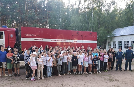 Пожарные провели занятие с детьми