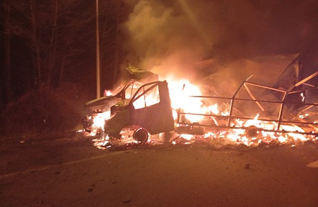 Пожарные ликвидировали последствия ДТП на трассе М5